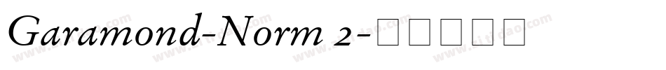 Garamond-Norm 2字体转换